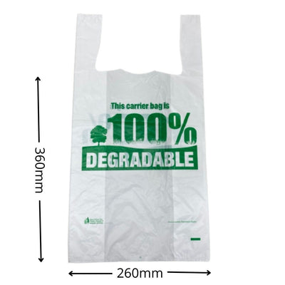 100% Degradable Carrier Bags <br>(10x14 inch/260x360mm)